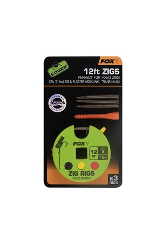 Fox Edges Zig Rigs Micro Barbed 12ft Gr. 8 12lb